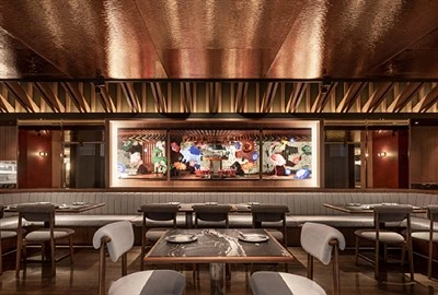 Hotelska restavracija Moderna minimalistična jedilna garnitura
